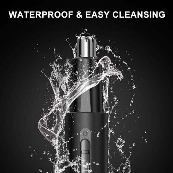 Nose Hair Trimmer for Men Metal Body Magnetic Cap Wet and Dry Nose Trimmer for Men Rechargeable Precise Trimming Low Noise - Image 4
