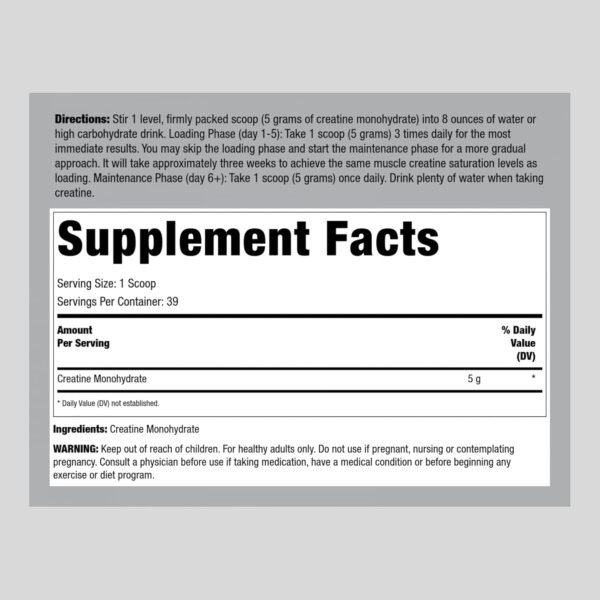 Fitness Labs German Creatine Powder | 7.05 oz | 39 Servings | Creapure | Monohydrate Powder | Non-GMO, Gluten Free Supplement - Image 3