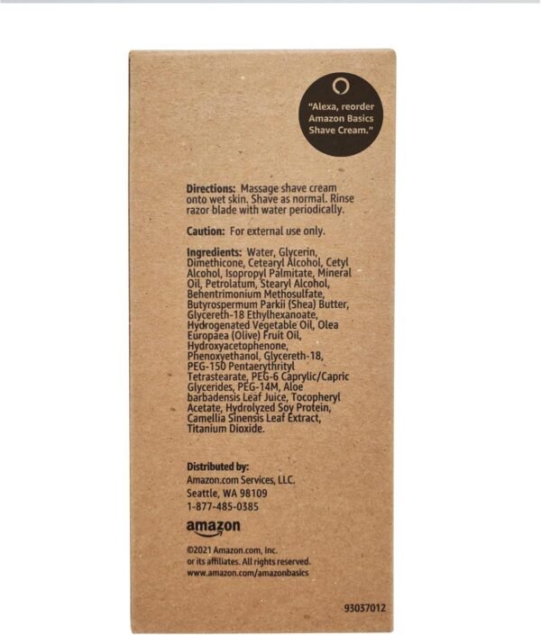 Amazon Basics 2-In-1 Shave Cream, Fragrance Free, 6 Fl. Oz., 2 Pack (Previously Solimo) - Image 3