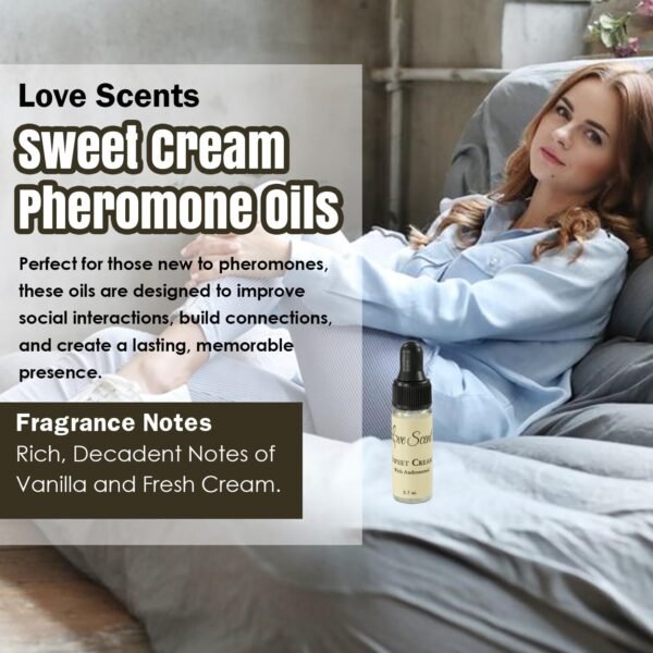 Pheromone Oils, Pheromone Oil with AndrosteNOL, Body Oil Perfume for Women and Men, Long-Lasting Fragrance Body Oil (Sweet Cream, 3.7 ml) - Image 3