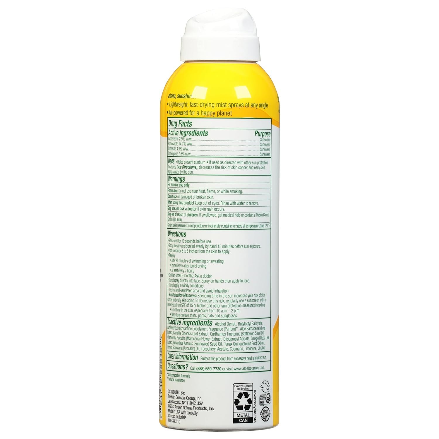 Alba Botanica Sunscreen Spray for Face and Body, Broad Spectrum SPF 50 Sunscreen, Hawaiian Coconut, Water Resistant and Biodegradable, 5 fl. oz. Bottle - Image 3