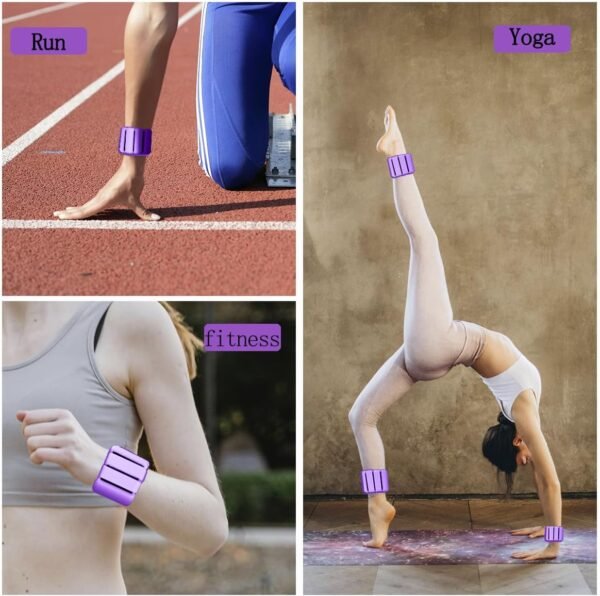 Wrist Weights for Women & Men,Chenicty Set of 2(1Lbs Each) Adjustable Ankle Weight Bracelet for Home Gym Workout Yoga,Walking, Running, Dance, Barre,Travel - Image 10