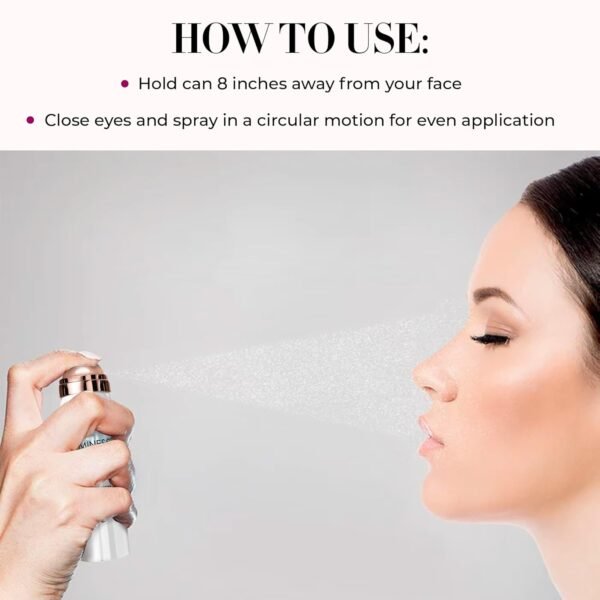LUMINESS Waterproof Setting Spray for Makeup, Airbrush Spray Makeup Sealant (2.36 fl oz) - Long-Lasting Face Make Up Spray with Hydrating Mist Helps Control Oil & Replenishes Moisture - Image 5