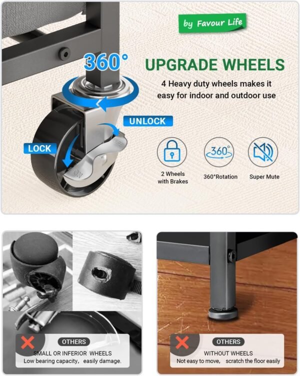 Adjustable Dumbbell Rack, Weight Rack for Dumbbells, Home Gym Storage for Dumbbells Kettlebells Yoga Mat Ball, All in One Workout Equipment Organizer with Caster - Image 6
