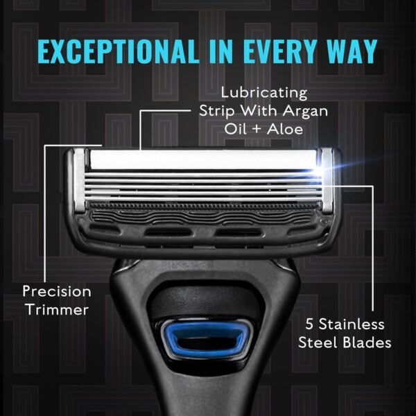 Precision 5 Blade (1 Razor 4 Cartridges) and Shaving Cream Bundle - Image 4