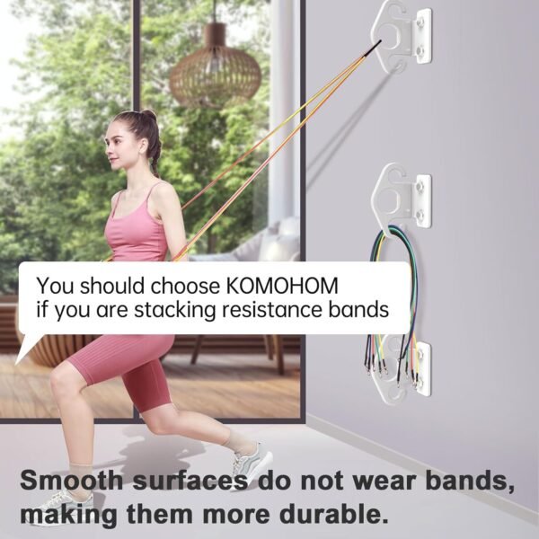 Ultimate Resistance Band Anchor with Wall Mount for Home Gym Accessories - No More Workout Room Clutter - Image 8