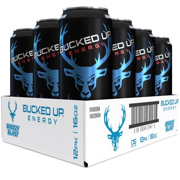 Bucked Up Energy Drink 300mg (Breezy Blast) (12 CT) - Image 2
