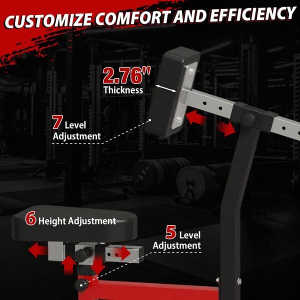 Seated Row Machine, Back Machine Gym Equipment Plate Loaded, Adjustable LAT Machine with Independent Arms & Multi Grip Positions, 400LBS Capacity - Image 5