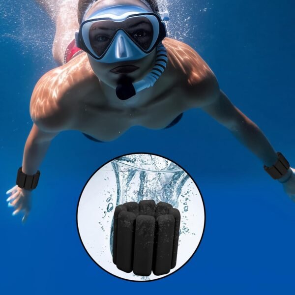Wearable wrist weights and ankle weights ，1-2 lb. per pair， Soft touch adjustable Counterweight，ankle weights for women and man，gym Aerobic exercise, rehabilitation training, dance, swimming ，run - Image 8