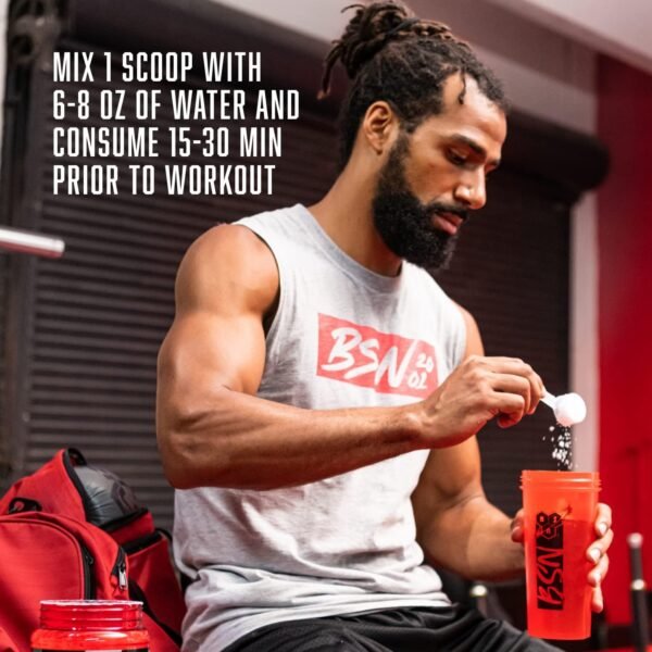 BSN N.O.-XPLODE Vaso Pre Workout Powder with 8g of L-Citrulline and 3.2g Beta-Alanine and Energy, Flavor: Cherry Bomb, 24 Servings - Image 8