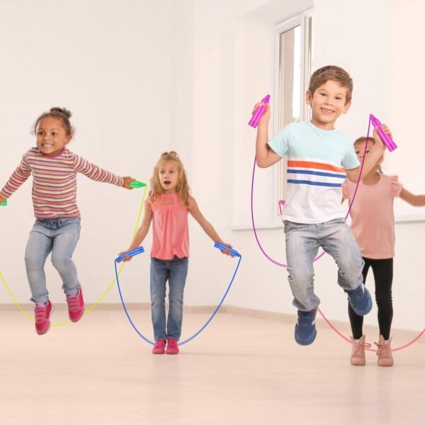 Elcoho 24 Pack Colorful Kids Jump Rope Set Adjustable Plastic Kids Jump Rope Skipping Rope Outdoor Jump Ropes Great Party Favor - Image 8