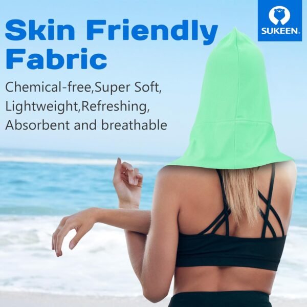 Cooling Hoodie Towel - Stay Cool & Comfortable - Versatile Neck Wrap Scarf & Head Towel - Soft & Lightweight Hoodie Towel - Perfect for Sports & Outdoor Activities - Image 6