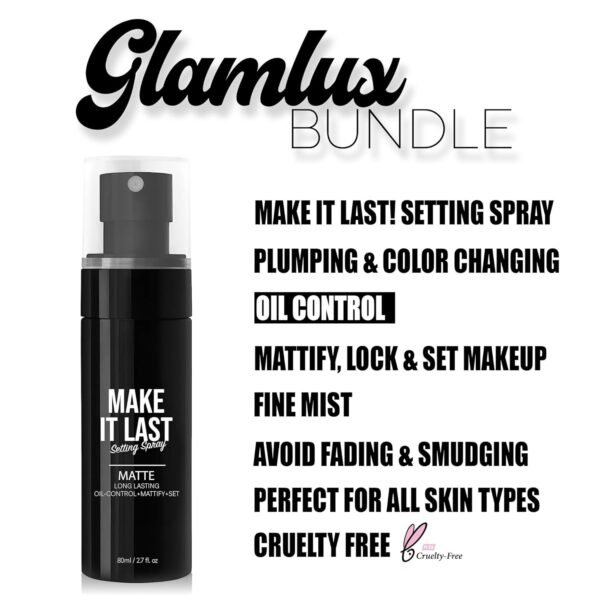 Make It Last! Makeup Setting Spray Matte Long Lasting Oil Control Mattify & Set, Lock & Set Makeup from Smudging & Fading Ultra Fine Mist - Image 3