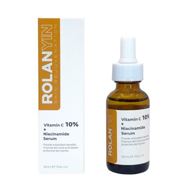 ROLANYIN Vitamin C 10% + Niacinamide Facial Serum Hydration Reducing Fine Lines Wrinkles Skin Firming Anti Aging Formula Boosting Radiance Improving Texture Skin Care - Image 2