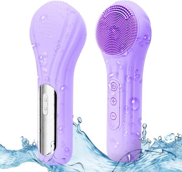 Electric Silicone Facial Brushes for Cleaning and Exfoliating,Electric Face Scrubber with Waterproof and Rechargeable Facial Skin Care for Women and Men - Image 2