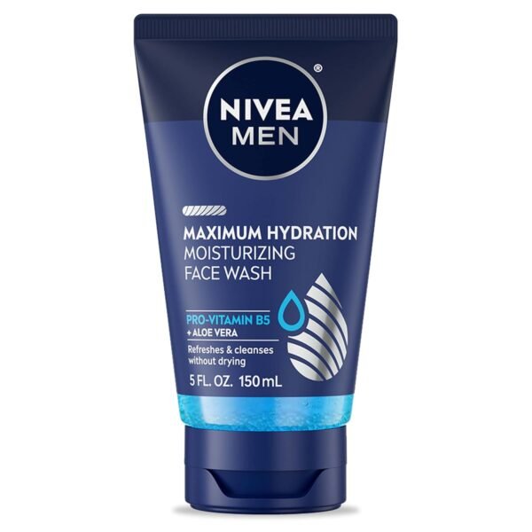NIVEA MEN Maximum Hydration Moisturizing Face Wash with Aloe Vera, Boosts Moisture and Helps Prevent Tight, Dry Skin, 5 Fl Oz Tube - Image 2