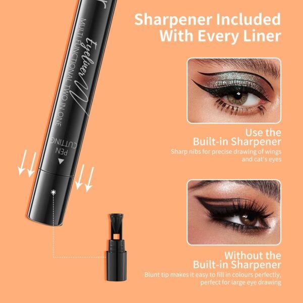 docolor Eyeliner Gel Eye Liner Pen Ultra-Pigmented Waterproof Smudge-proof Gel Eyeliner Pencil, Black - Image 7