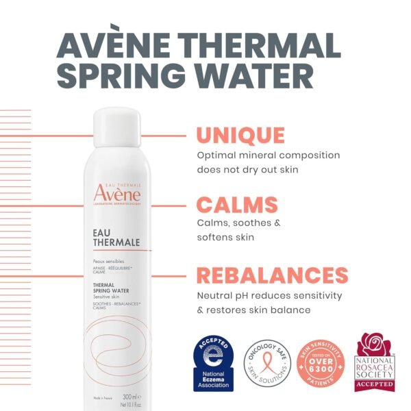 Avene Thermal Spring Water, Soothing Calming Facial Mist Spray for Sensitive Skin - Image 3
