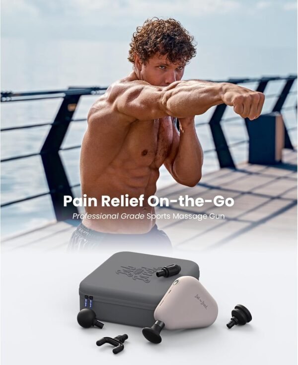 BOB AND BRAD Air 2 Mini Massage Gun 12MM Amplitude with 4800 mAh Battery, Portable Deep Tissue Percussion Muscle Massage Gun with Type-C Charging for Muscle Pain Relief, Pink, FSA and HSA Eligible - Image 5
