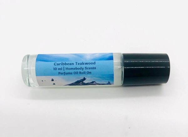 Caribbean Teakwood 10 ml Perfume Roll On, Musk Perfume, Woodsy Perfume, Teakwood Perfume, Cruelty Free, Travel Size Perfume by Homebody Scents - Image 3