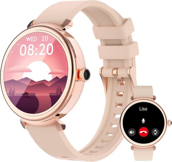 Smart Watch for Women with Answer/Make Call,1.27" HD Waterproof with DIY Faces,Fitness Tracker Smart Watch with Heart Rate,SpO2,Sleep Monitoring Compatible with iOS/Android - Image 2