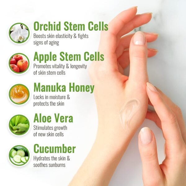 Wild Naturals 100% Pure Aloe Vera Gel with Manuka Honey – Organic Gel for Sunburn Relief, Acne, Scars & Dry Scalp – Moisturizing Gel for Face, Hair & Body - Image 4