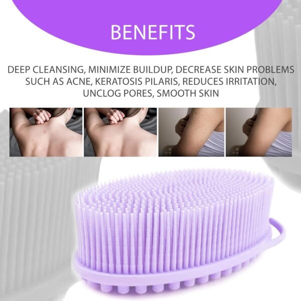 Avilana Silicone Body Scrubber – Dual-Sided Exfoliator for Men & Women, Gentle Loofah Alternative, Easy-to-Clean Silicone Shower Scrubber - Image 8