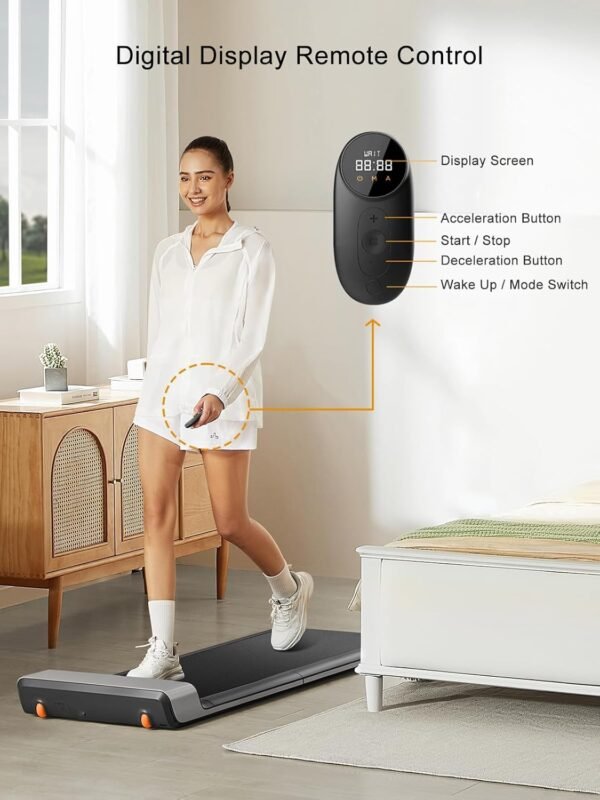 WALKINGPAD P1 Folding Treadmill, Ultra Slim Foldable Treadmill Smart Fold Walking Pad Portable Walking/Jogging Machine with App & Remote Control Grey - Image 4