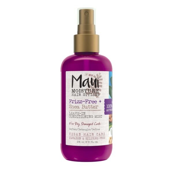 Maui Moisture Frizz-Free + Shea Butter Leave-in Conditioning Mist, Curly Hair Styling, No Drying Alcohols, Parabens or Silicone, 8 Fl Oz - Image 2