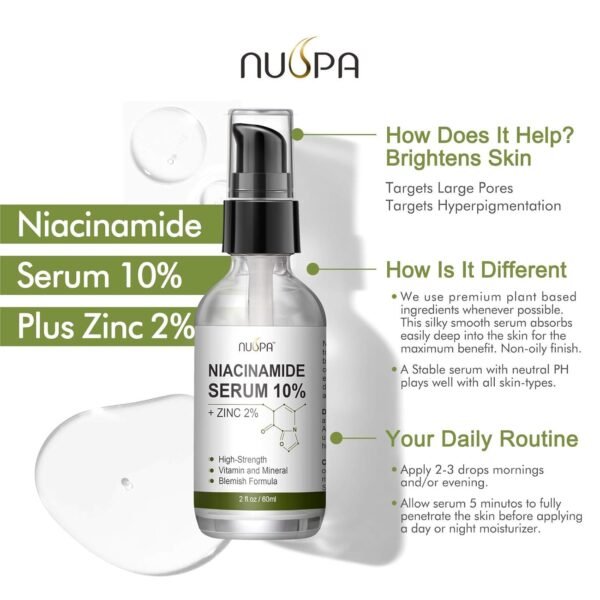 Organic Vitamin C Serum for Face Neck Eyes with Hyaluronic Acid Dark Benifits for Circles Age Spots Pore Cleanser Acne Scars Sun Damage Corrector Plump Skin Organic Anti Aging Serum (60ML) - Image 8