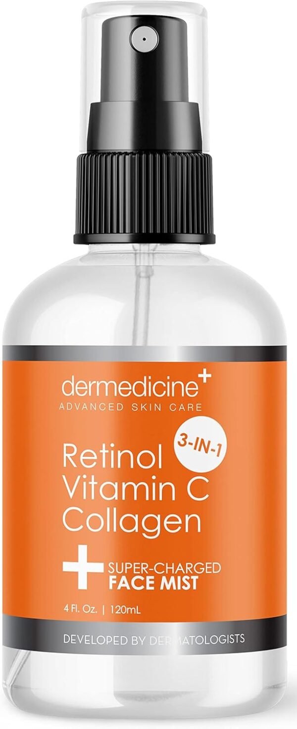 3 in 1 Super-Charged Anti-Aging Face Mist w/Retinol, Vitamin C + Collagen | Hydrates, Refreshes & Brightens for a More Glowing Complexion | 4 fl oz, 120 ml - Image 2