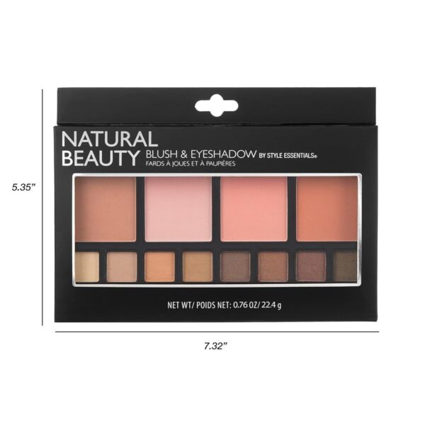 Women's Cosmetics Natural Beauty Blush & Eyeshadow Palette - 12 Shades, Shimmer & Matte Finishes - Image 8