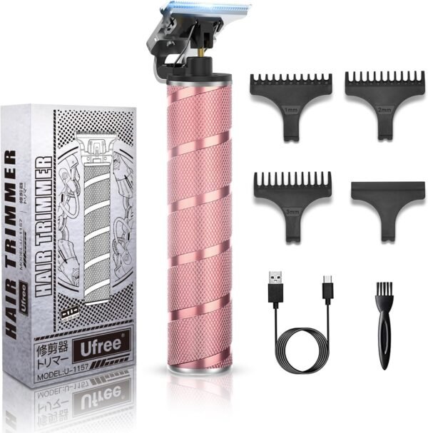 Ufree Hair Trimmer for Women, Bikini Trimmer Electric Razors Shaver for Women Grooming, Waterproof Hair Clippers Hair Cutting Kit, Gifts for Women (Rose Gold) - Image 2