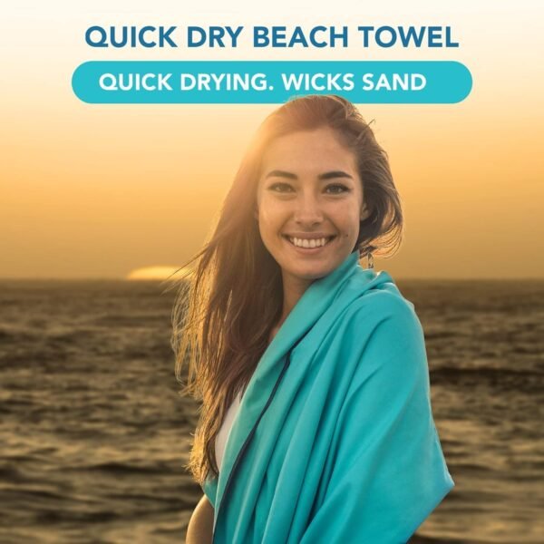 Youphoria Microfiber Travel Towel Fast Drying Lightweight - Quick Dry Towel for Camping, Beach, Backpacking, Hiking & Sport - Image 7