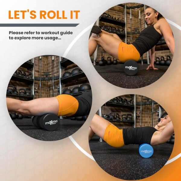Maximo Fitness Foam Roller - High Density Exercise Roller for Trigger Point Self Massage, Muscle and Back Roller for Fitness, Physical Therapy, Yoga and Pilates, Gym Equipment - Image 3