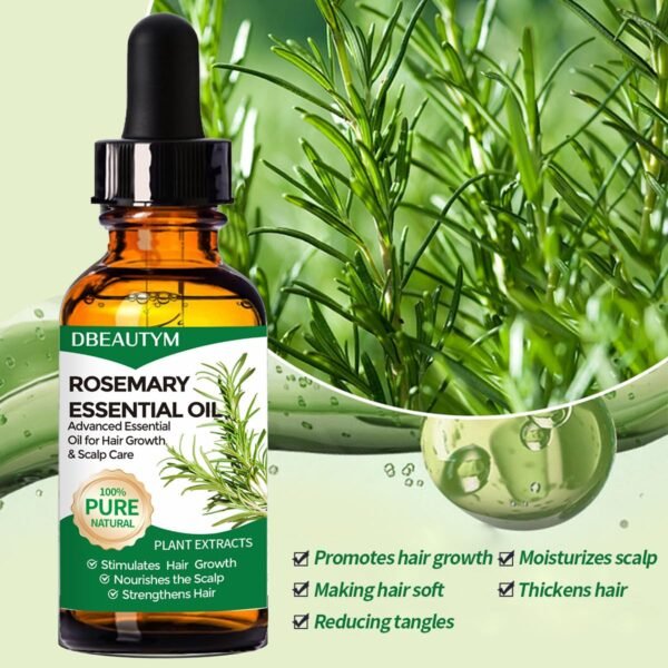 Rosemary Oil for Hair Growth,Collagen Hair Treatment Hair Mask,Natural Deep Conditioner Hydrating Hair Mask,Pure Organic Rosemary Oil for Eyebrow and Eyelash, Nourishes The Scalp for Hair Growth - Image 4