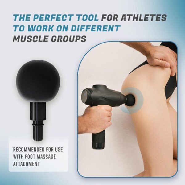 Deep Tissue Massage Gun for Athletes - 30 Speeds & 12 Interchangeable Heads for Pain Relief & Muscle Recovery 2 Heads with Heating & Cooling - Image 4