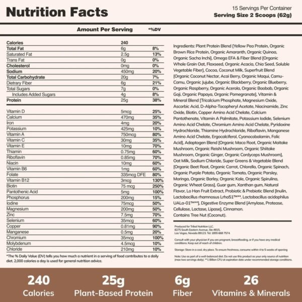 Ka’Chava All-In-One Nutrition Shake Blend, 85+ Superfoods & Nutrients, Meal Replacement, Greens Plant-Based Superfood Powder Protein Drink, Digestive Enzymes & Probiotics, Vegan Dairy Gluten Free, 2lb - Image 4
