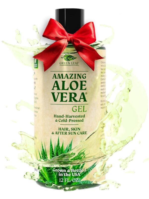 Amazing Aloe Vera Gel - Freshly Cut, 100% Pure Aloe, Premium Quality, Vegan, Unscented - Natural Sunburn Relief, After Shave, Skin, Face & Hair Care 12oz - Image 10