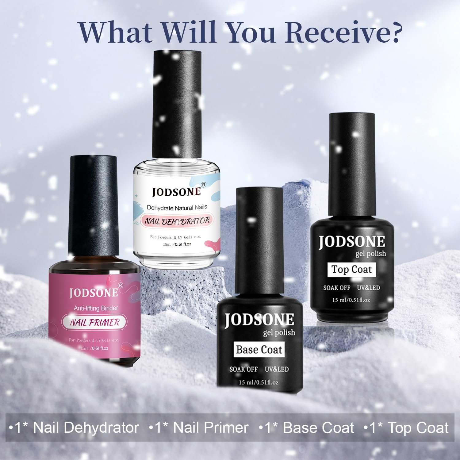 JODSONE 15ML Nail Primer Base Coat Top Coat Glossy Quick Drying Durable DIY Nail Art Design Long Lasting Gift - Image 3