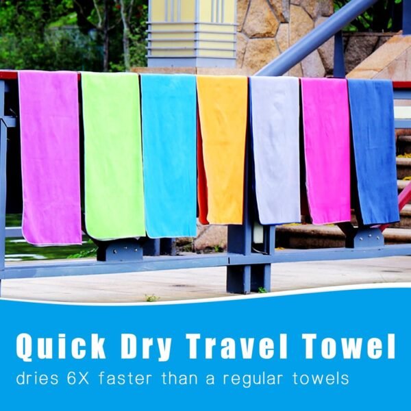 SYOURSELF Microfiber Camping Towel, Quick Dry Towel, Soft Absorbent Compact Travel Gym Workout Sweat Towel for Beach Yoga Swim Travel Camping Hiking Backpack Essentials (M:40"x20") - Image 7