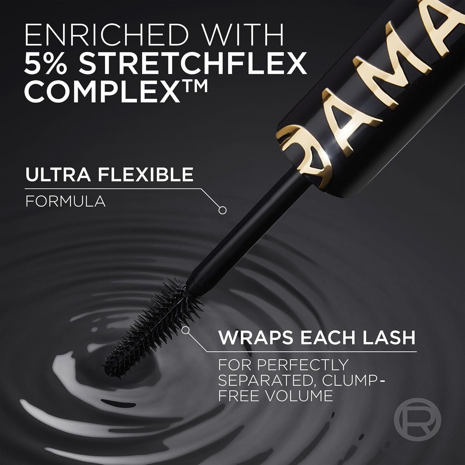 L'Oreal Paris Voluminous Panorama Mascara, Volumizing and Lengthening Formula, Longwear, Smudge-Resistant and Washable, All Night Black Mascara, 0.33 Fl Oz - Image 7