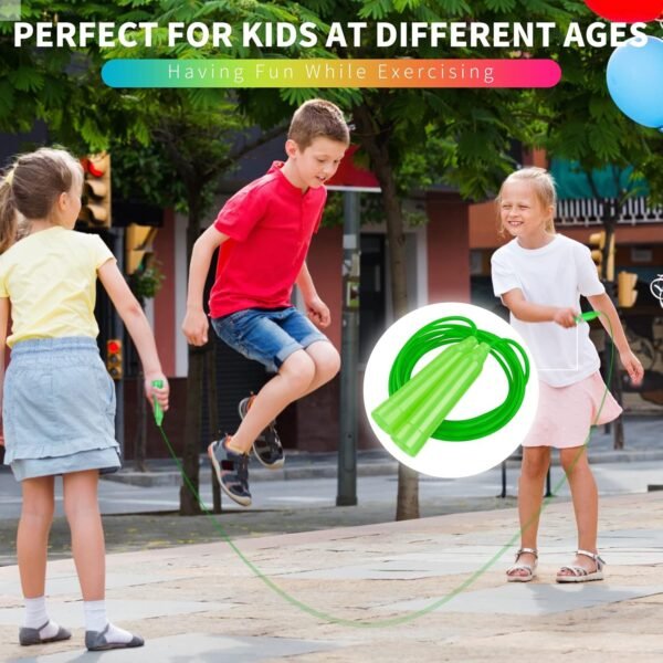 Aneco 30 Pack Kids Jump Rope Set 7.3 Feet Outdoor Jump Ropes Colorful Kids Jumping Ropes Great Sports Activities Birthday Party Favors Gifts - Image 7