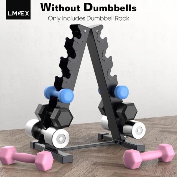 Dumbbell Rack Stand Weight Rack for Dumbbells Compact A-Frame Home Gym（6 tier，800Lbs） - Image 6