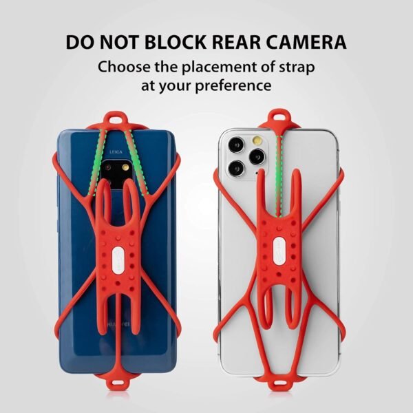 BONE Run Tie Handheld 1, Handheld Running Phone Holder with Wrist Lanyard, Skin-Friendly Silicone Hand Strap for Workout, Universal Sport Phone Carrier Compatible with Most Smartphone (Red) - Image 4