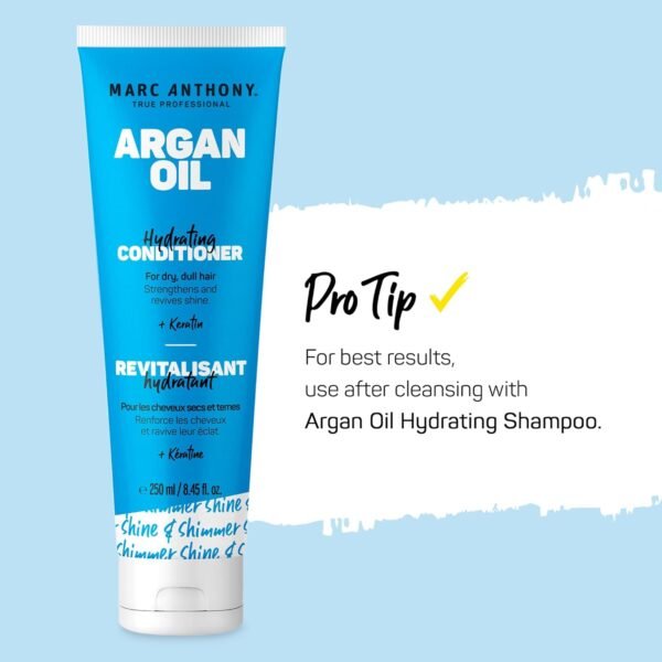 Marc Anthony Argan Oil Conditioner with Keratin - Moisturizing & Hydrating for Dry, Dull Hair - Repairs, Strengthens & Revives Shine with Nourishing Argan Oil of Morrocco - Sulfate Free & Paraben Free - Image 7
