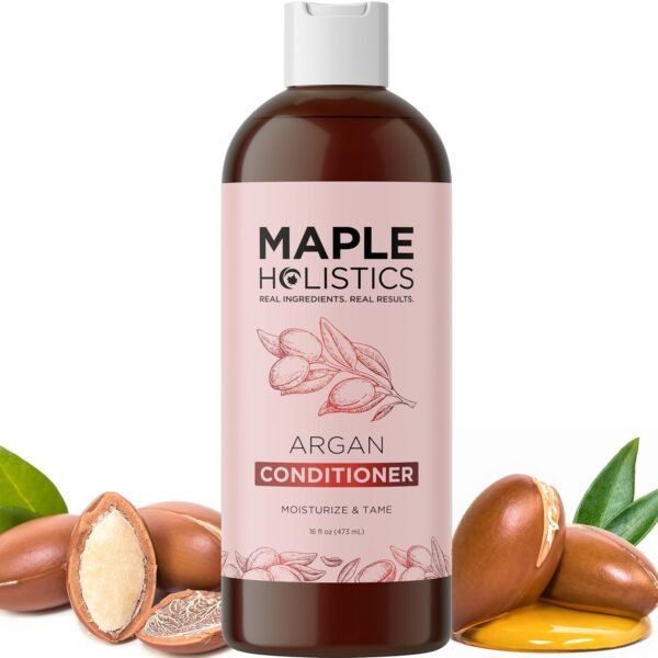 Argan Oil Conditioner for Dry Hair - Nourishing Hair Conditioner for Damaged Dry Hair Infused with Argan Oil of Morocco - Sulfate Free Conditioner for Enhanced Hair Shine Volume and Frizz Control - Image 2