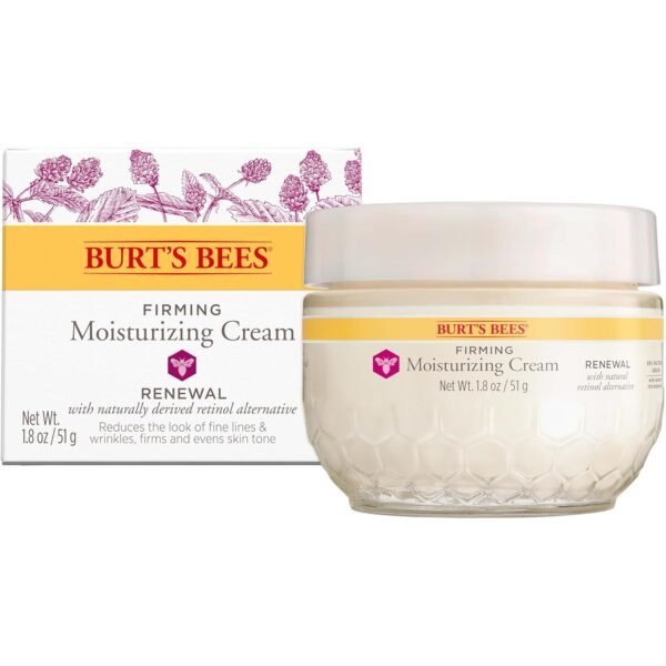 Burt's Bees Renewal Firming Face Cream, Anti-Aging Retinol Alternative, Moisturizing Natural Origin Skin Care, 1.8 Ounce (Packaging May Vary) - Image 21