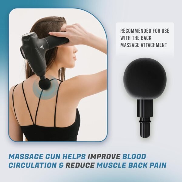 Deep Tissue Massage Gun for Athletes - 30 Speeds & 12 Interchangeable Heads for Pain Relief & Muscle Recovery 2 Heads with Heating & Cooling - Image 6