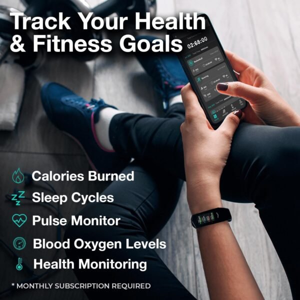 Kore 2.0 Elite Fitness Tracker - Calories Burned, Sleep Monitoring, Step Counter, Heart Rate Monitor Watch | 7 Days Battery, Slim, Water Resistant Activity Trackers and Smartwatches for iPhone Android - Image 3